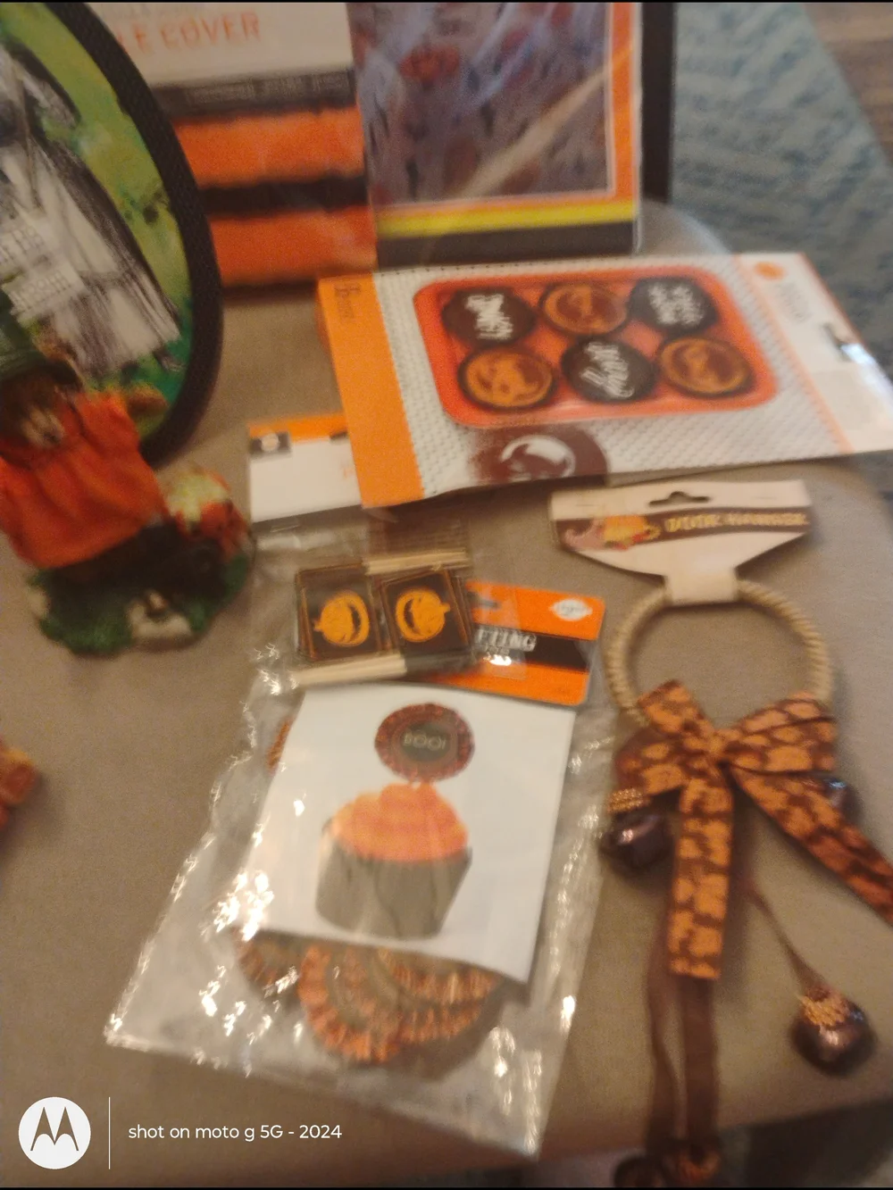 Halloween Tableware & Door Hanger Party Kit - Orange